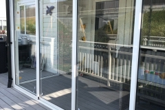 Terrace glazing, sliding system, clear glasses