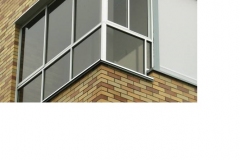 Balcony glazing, sliding system, tinted glasses