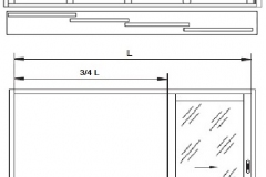 Four rails and four sashes, opening 75%