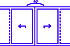 2 rails/2 sashes - 1 sashe lift&slide - corner 90°