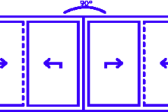 2 rails/2 sashes - 2 sashes lift&slide - corner 90°