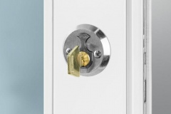 Doors locking key inside gold/silver