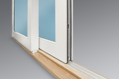 HS sliding doors with wooden threshold