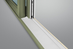 HS sliding doors + ALU clads with pvc-thermo threshold