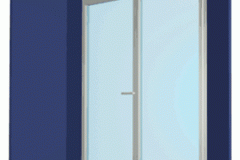 Inward opening double doors