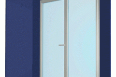 Outward opening double doors