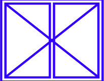 Outward opening double casement